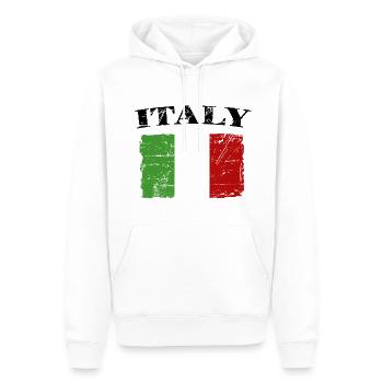 Italien Flagge - Männer Premium Bio Hoodie - Weiß - Vorne - Nico (187cm)