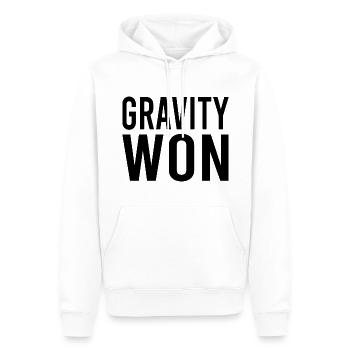 Gravité Gagné Fracture Bras Jambe Os Se Rétablir - Sweat à capuche Premium bio Homme - blanc - Devant - Nico (187cm)