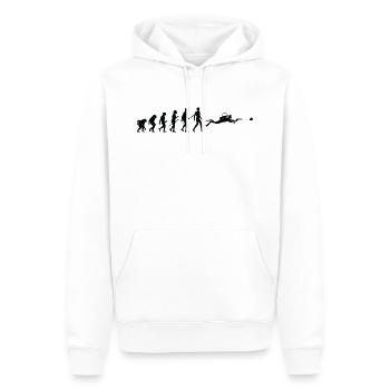 Evolution homme plongeur - Sweat à capuche Premium bio Homme - blanc - Devant - Nico (187cm)