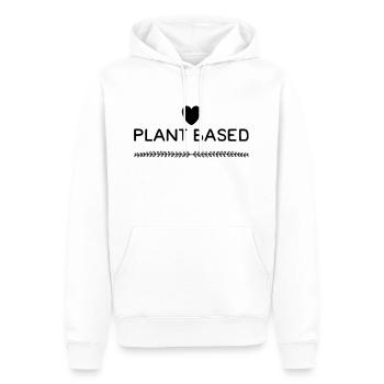 Plant Based Herz Pflanzen Basiert Vegan - Männer Premium Bio Hoodie - Weiß - Vorne - Nico (187cm)