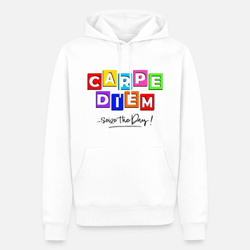 Carpediem style comics - Sweat à capuche Premium bio Homme - blanc