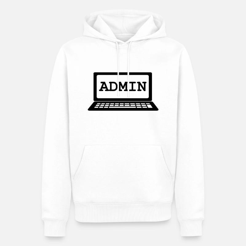 Admin Adminstrator IT Systemadmin - Männer Premium Bio Hoodie - Weiß