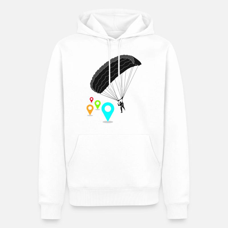 PUBG Print parachute - Sweat à capuche Premium bio Homme - blanc