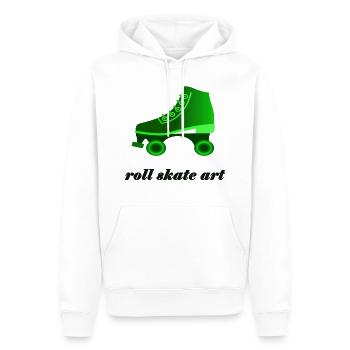 roller skate, roller, sport, loisir, loisir - Sweat à capuche Premium bio Homme - blanc - Devant - Nico (187cm)