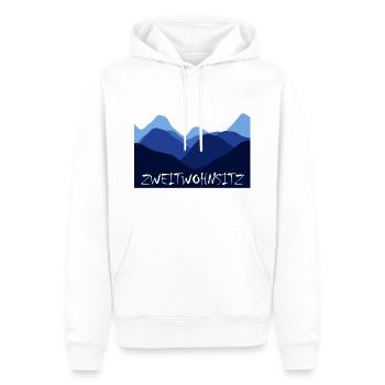 Die Berge sind mein Zweitwohnsitz T-shirt - Männer Premium Bio Hoodie - Weiß - Vorne - Nico (187cm)