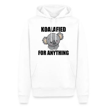 Koala Koalafied for anything - gift sayings - Men’s Premium Organic Hoodie - white - Front - Nico (187cm)