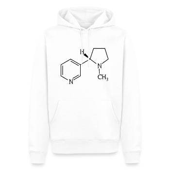 Nikotin Zigarette - Männer Premium Bio Hoodie - Weiß - Vorne - Nico (187cm)