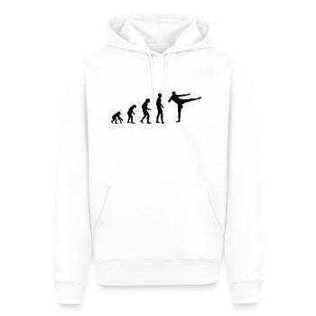 Boxen - Männer Premium Bio Hoodie - Weiß - Vorne - Nico (187cm)