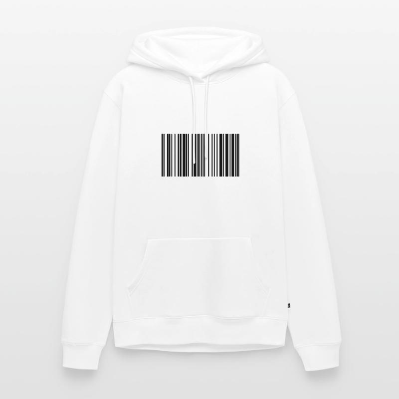 Barcode Strichcode Männer Premium Bio Hoodie