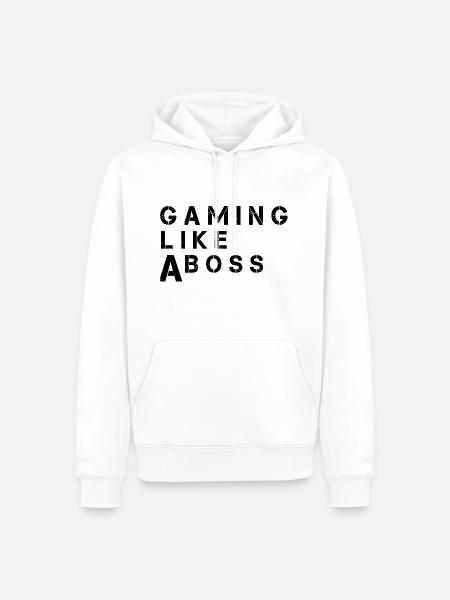 gaming - Männer Premium Bio Hoodie - Weiß