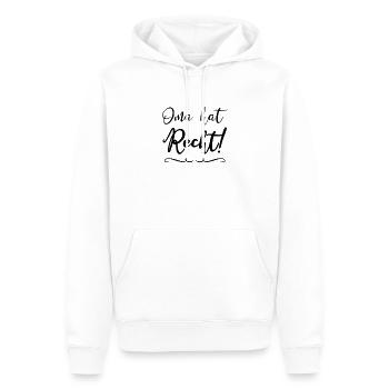 Oma - Männer Premium Bio Hoodie - Weiß - Vorne - Nico (187cm)