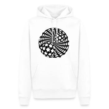 Illusion d’optique Tourbillons - Sweat à capuche Premium bio Homme - blanc - Devant - Nico (187cm)
