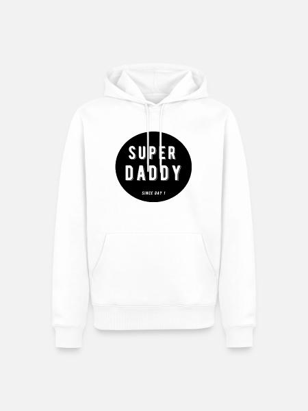 Superdad Daddy Dad father dad - Men’s Premium Organic Hoodie - white