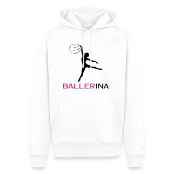 Frauen Basketball Ballerina Baller basketballer - Männer Premium Bio Hoodie - Weiß - Vorne - Nico (187cm)