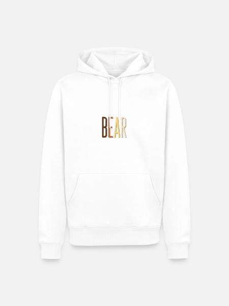 Bear Community gay woof bearpide gaypride daddy - Männer Premium Bio Hoodie - Weiß