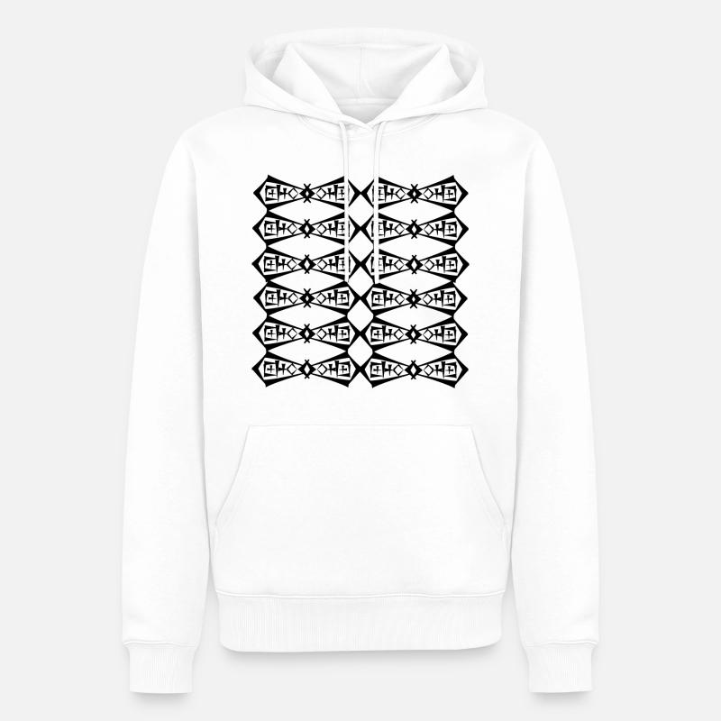 Nouveau look 2 4 - Sweat à capuche Premium bio Homme - blanc