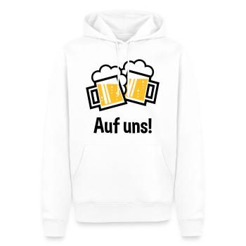 XAufuns! – 2 Bayrische Originale (2) - Männer Premium Bio Hoodie - Weiß - Vorne - Nico (187cm)