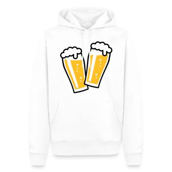 XDoppelter Willie (2) - Männer Premium Bio Hoodie - Weiß - Vorne - Nico (187cm)