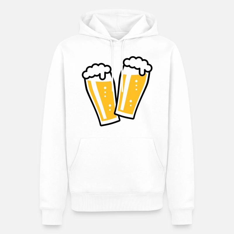 XDoppelter Willie (2) - Sweat à capuche Premium bio Homme - blanc