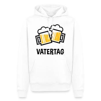 Vatertag (Bier Prosit / Bayrische Bierkrüge / 2C) - Männer Premium Bio Hoodie - Weiß - Vorne - Nico (187cm)