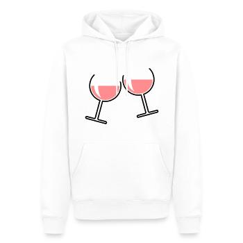 X2 Rose Stem Foot - Men’s Premium Organic Hoodie - white - Front - Nico (187cm)