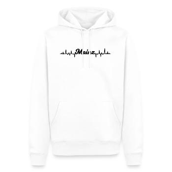 Battements cardiaques de Mayence - Sweat à capuche Premium bio Homme - blanc - Devant - Nico (187cm)