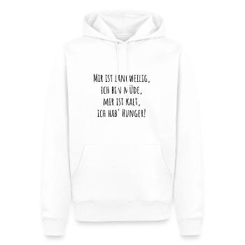 Langweilig Usw (Amatic SC/schwarz) - Männer Premium Bio Hoodie - Weiß - Vorne - Nico (187cm)