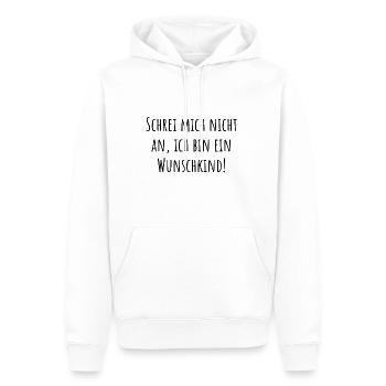 Wunschkind (Amatic SC/schwarz) - Männer Premium Bio Hoodie - Weiß - Vorne - Nico (187cm)