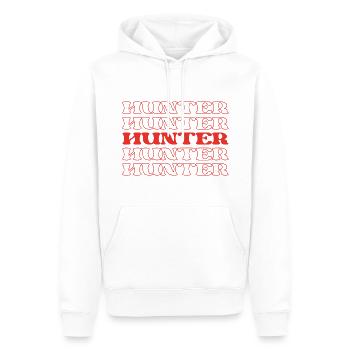 Hunter Gatherer Tracker Huntsman Game Catcher - Men’s Premium Organic Hoodie - white - Front - Nico (187cm)