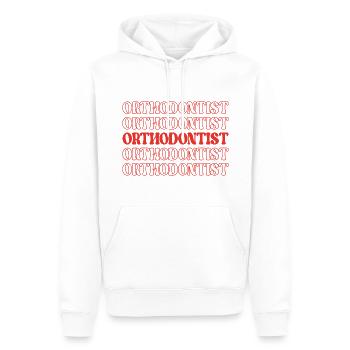 Orthodontiste Orthodontie Spécialiste Orthodontie - Sweat à capuche Premium bio Homme - blanc - Devant - Nico (187cm)
