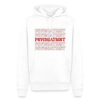 Psychiatre Spécialiste de la santé mentale - Sweat à capuche Premium bio Homme - blanc - Devant - Nico (187cm)