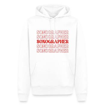 Sonograph Spezialist für medizinische Bildgebung Ultraschall - Männer Premium Bio Hoodie - Weiß - Vorne - Nico (187cm)