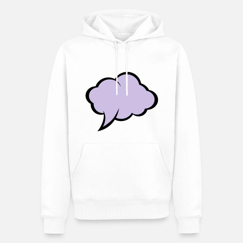 Bulle Comic - Sweat à capuche Premium bio Homme - blanc