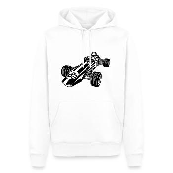 Rennwagen / Voiture de course 02_schwarz - Sweat à capuche Premium bio Homme - blanc - Devant - Nico (187cm)