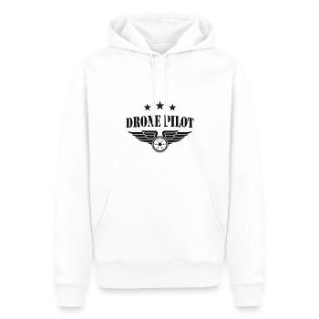 Drone Pilot - Männer Premium Bio Hoodie - Weiß - Vorne - Nico (187cm)