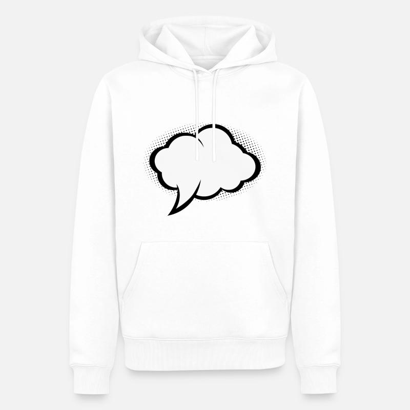 Comic Sprechblase - Männer Premium Bio Hoodie - Weiß