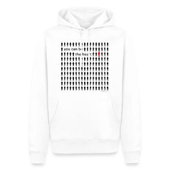 You can be the heart ! - Männer Premium Bio Hoodie - Weiß - Vorne - Nico (187cm)