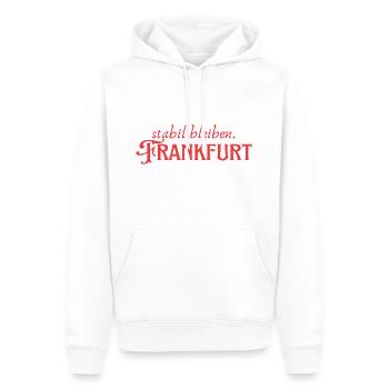 Rester stable Francfort - Sweat à capuche Premium bio Homme - blanc - Devant - Nico (187cm)