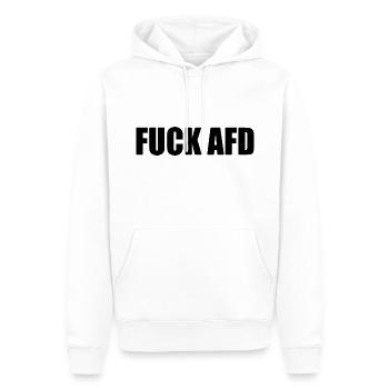 Fuck afd - Männer Premium Bio Hoodie - Weiß - Vorne - Nico (187cm)
