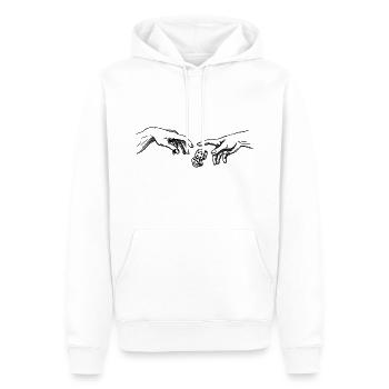 Dice The Creation of Adams Dice Player - Men’s Premium Organic Hoodie - white - Front - Nico (187cm)
