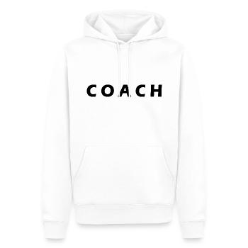 COACH - Men’s Premium Organic Hoodie - white - Front - Nico (187cm)