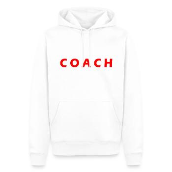 COACH - Men’s Premium Organic Hoodie - white - Front - Nico (187cm)