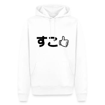 Suko すこ Japanese Like Internet Slang - Men’s Premium Organic Hoodie - white - Front - Nico (187cm)