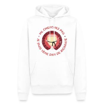 7ème Dan de Ricaraté - Humour Apéro Pastis Alcool - Sweat à capuche Premium bio Homme - blanc - Devant - Nico (187cm)