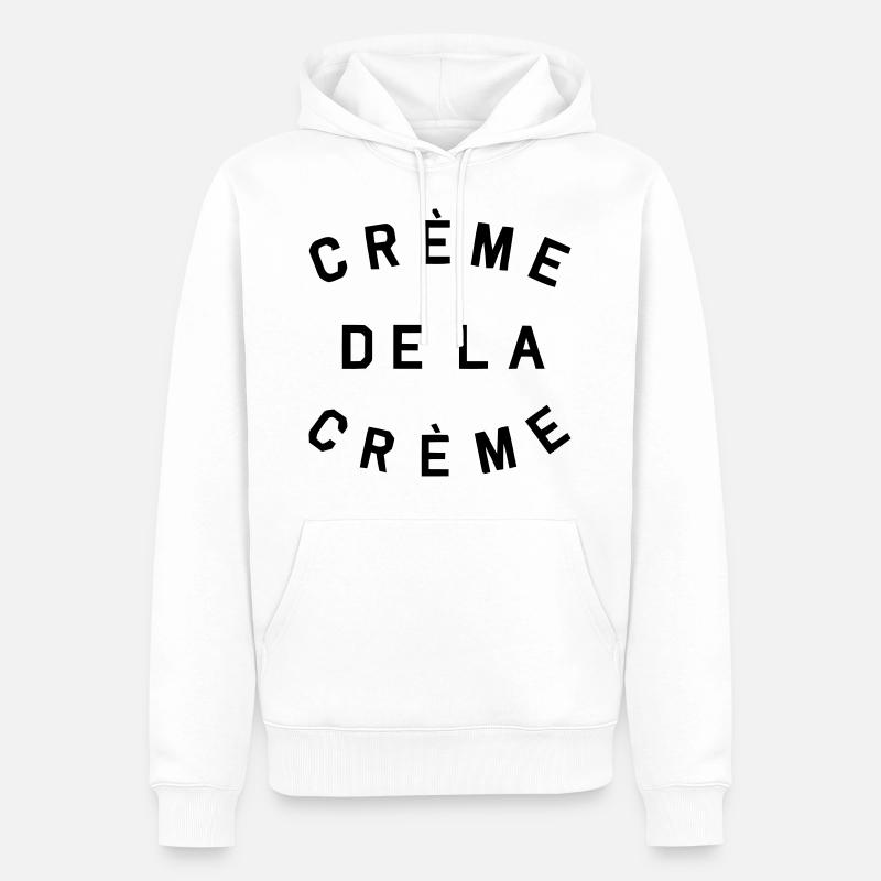 CREME DE LA CREME - Männer Premium Bio Hoodie - Weiß