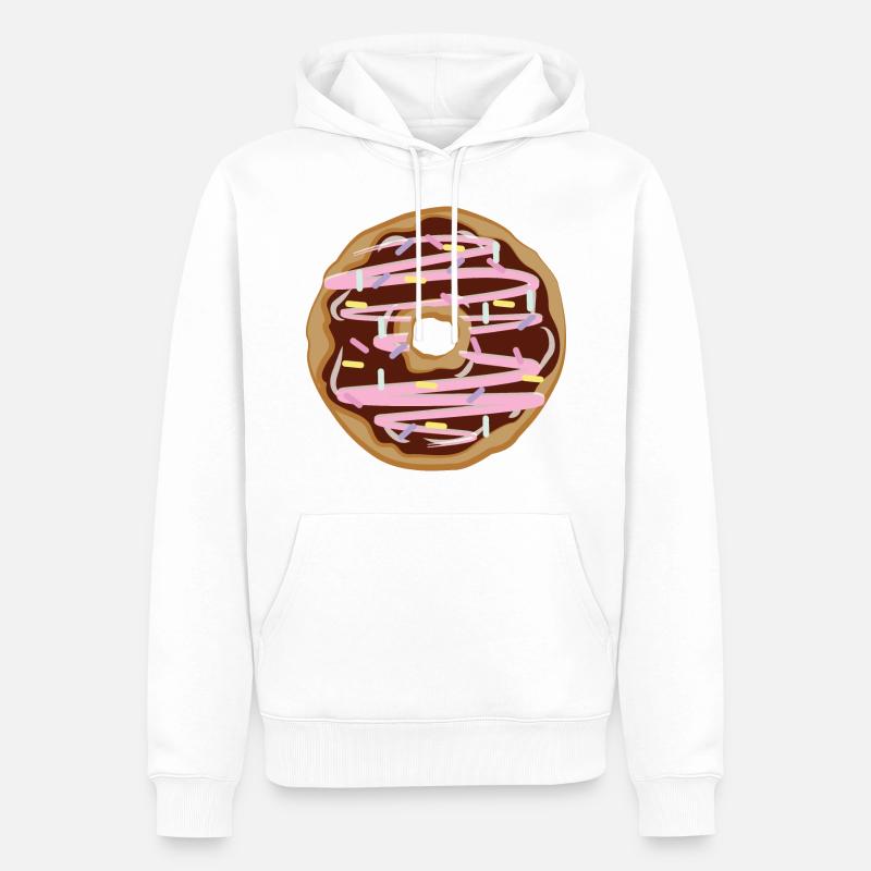 Chocolate Donut - Sweat à capuche Premium bio Homme - blanc