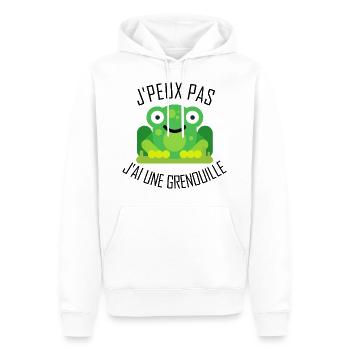 Ich kann keinen Frosch haben - Männer Premium Bio Hoodie - Weiß - Vorne - Nico (187cm)