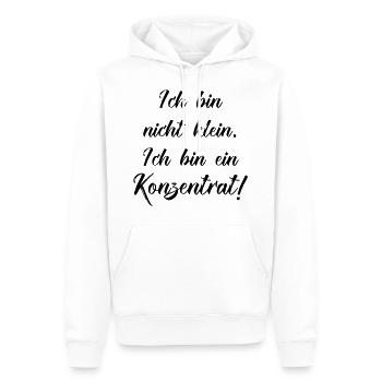 ich bin nicht klein ich bin ein konzentrat - Männer Premium Bio Hoodie - Weiß - Vorne - Nico (187cm)