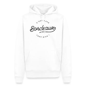 Bordeaux, c'est gavé trop bien ! - Sweat à capuche Premium bio Homme - blanc - Devant - Nico (187cm)