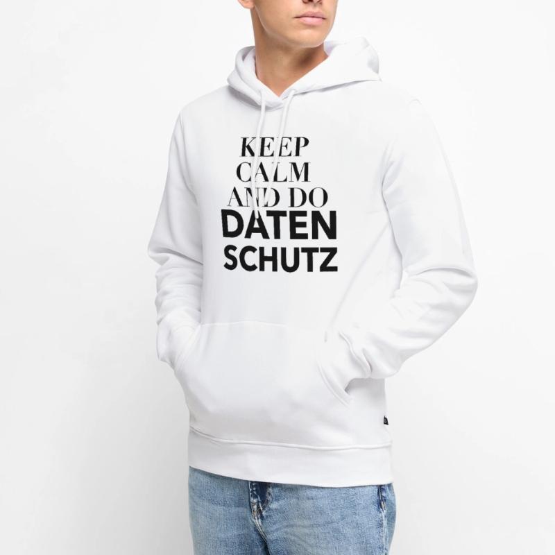 Keep calm and do Datenschutz Männer Premium Bio Hoodie